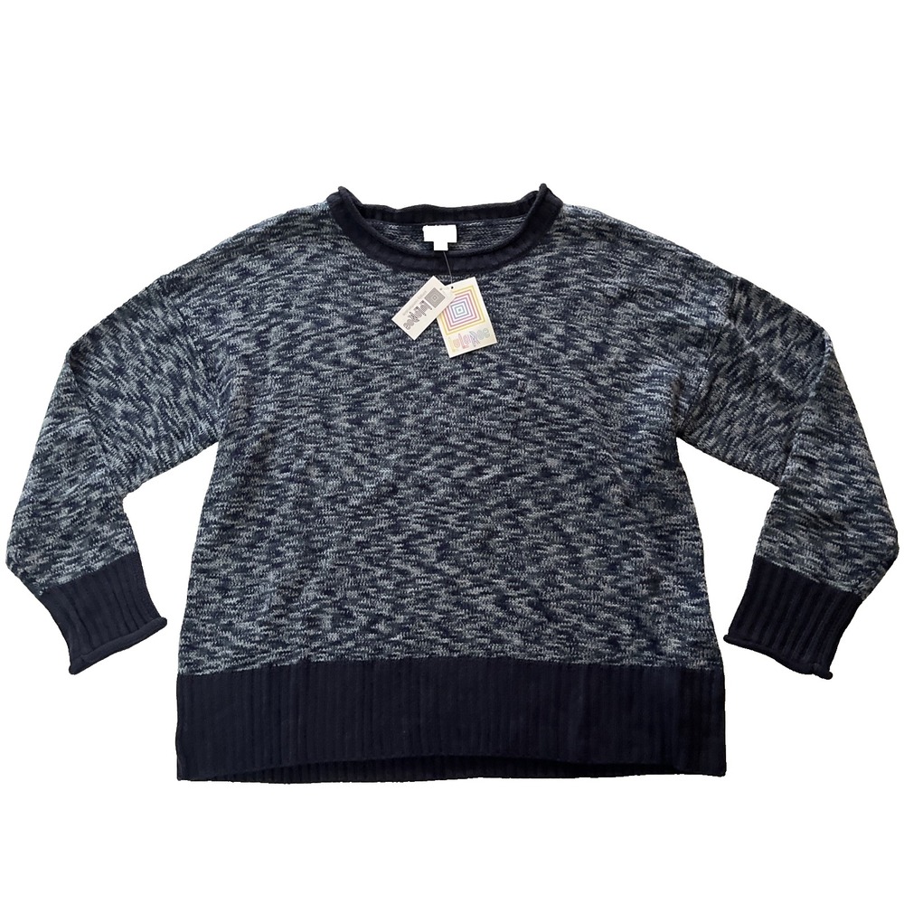 NWT LulaRoe Women's Size XL Navy Blue Heather Sweater Long Sleeve